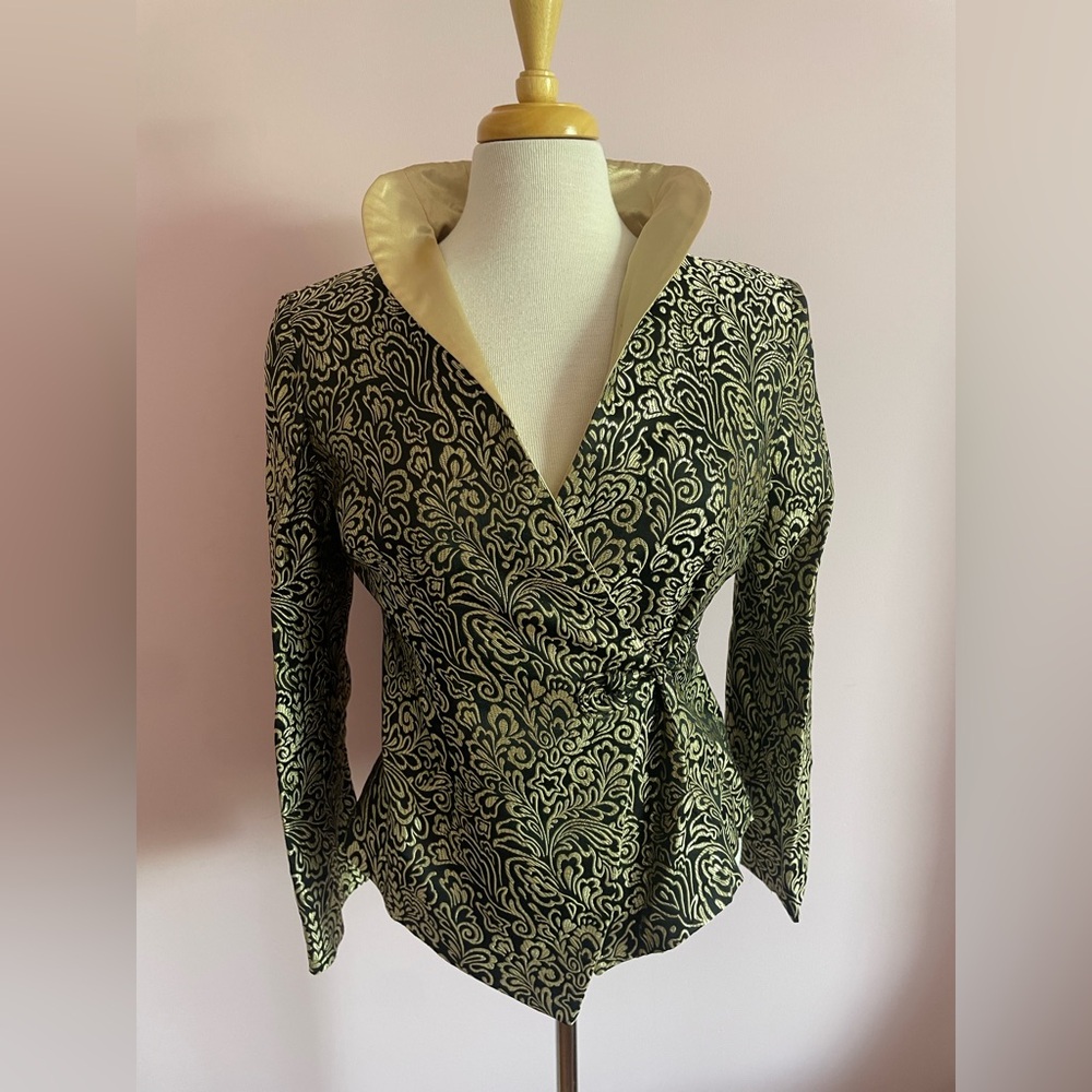 Elegant Black and Gold Blazer